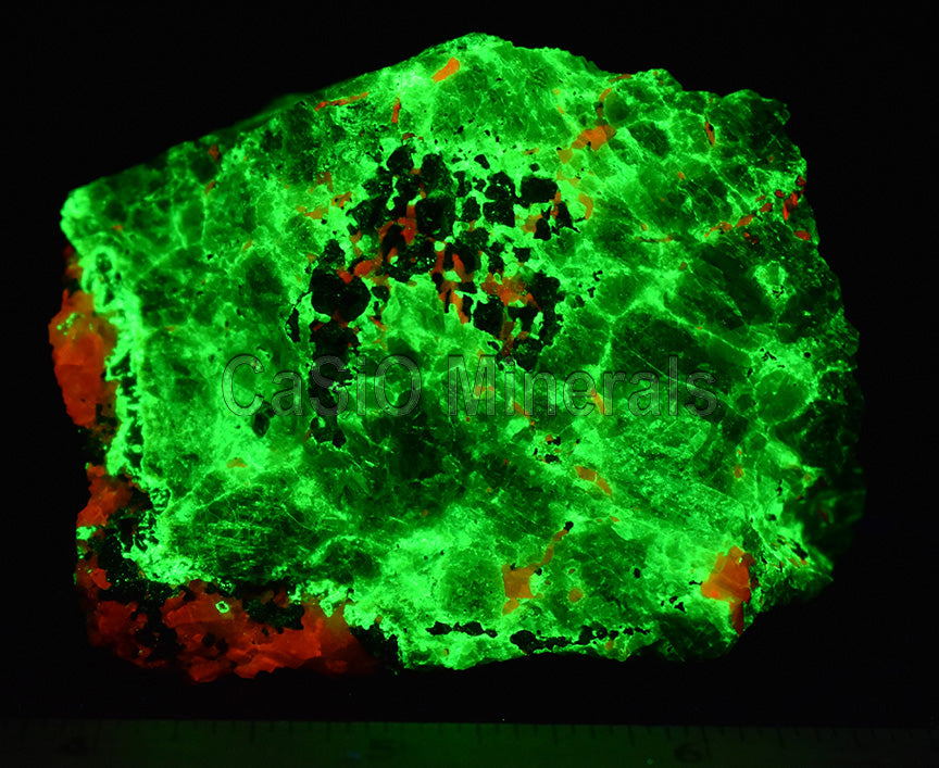 Gemmy Green Willemite, Calcite