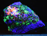 Large fluorescent Barite, Hardystonite, Calcite, Willemite