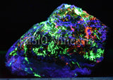 Large fluorescent Barite, Hardystonite, Calcite, Willemite